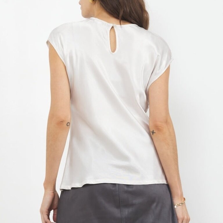 LA Made Oscar Satin Top Pewter