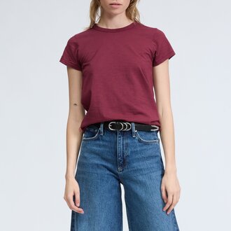 Rag & Bone The Slub Tee Burgundy