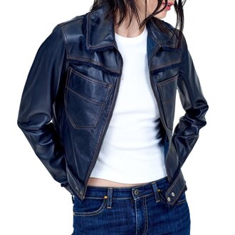 Jakett Hayden Vintage Leather Jacket Midnight