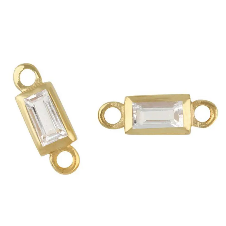 Linked by Society Jewelry PJ 14K YG White Topaz Connector