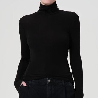 Agolde Pascale Turtleneck Black