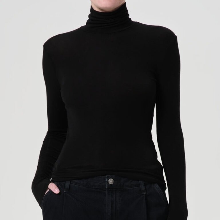 Agolde Pascale Turtleneck Black