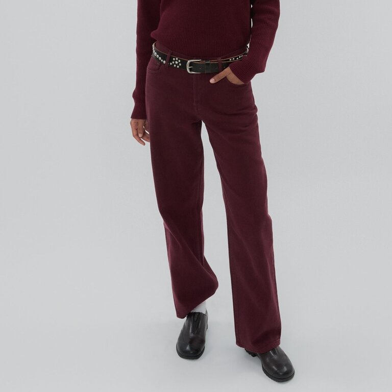 Still Here Everyday Jean Burgundy