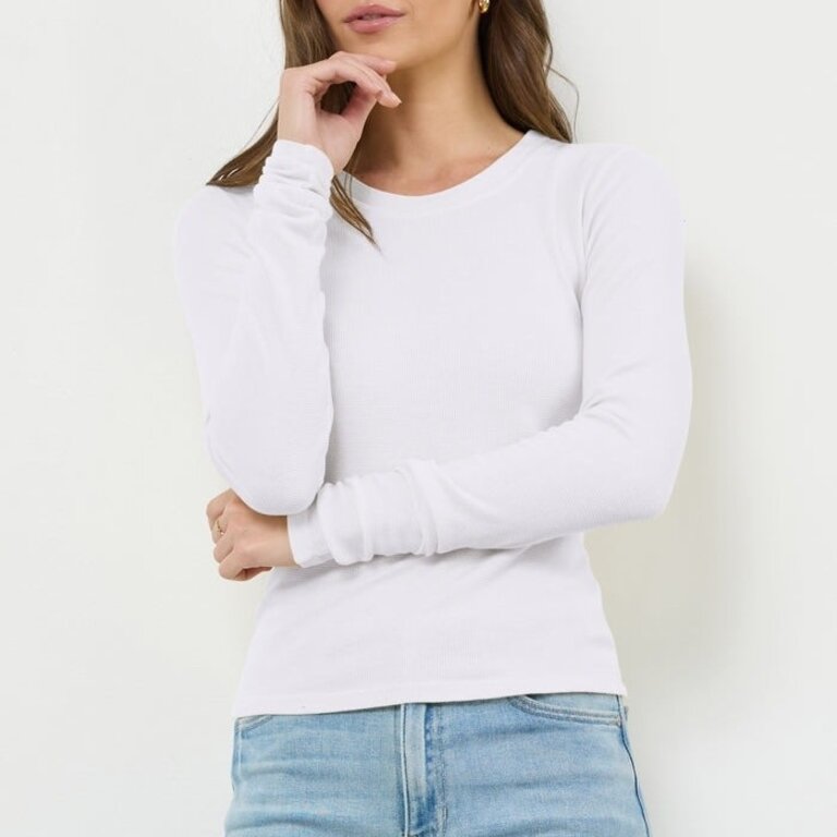 LA Made LS Thermal Crew Ecru