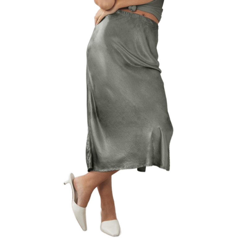 LA Made Doris Silky Slip Olive