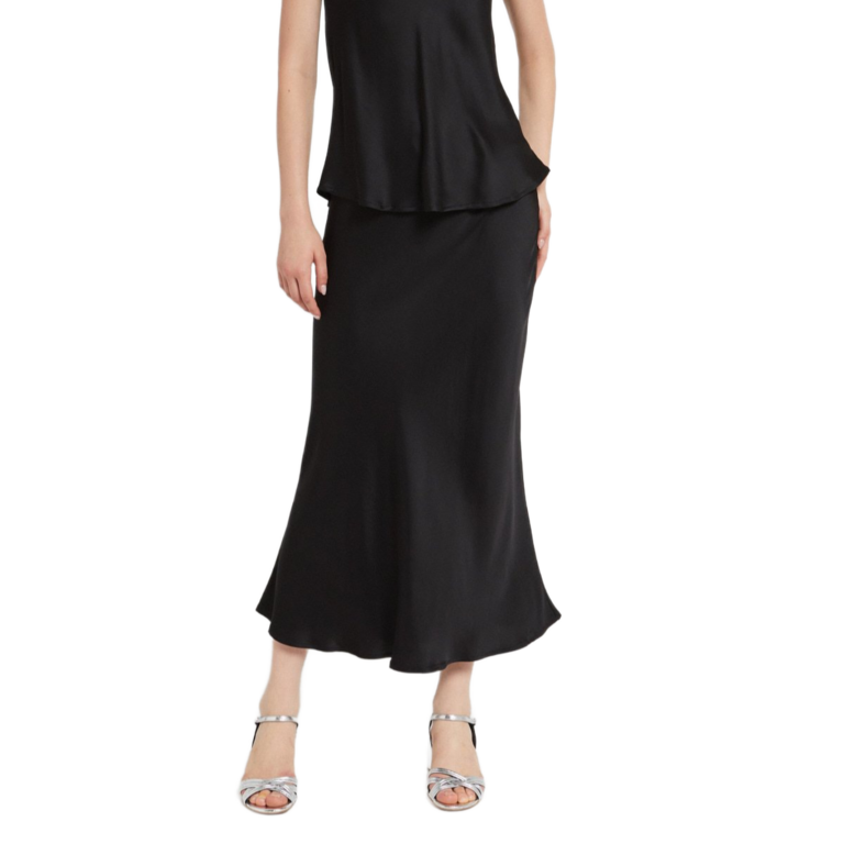 Ottodame Silky Maxi Skirt In Black