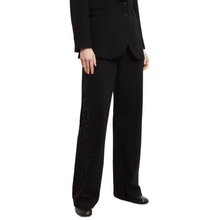 Ottodame Black Jean With Black Rhinestone