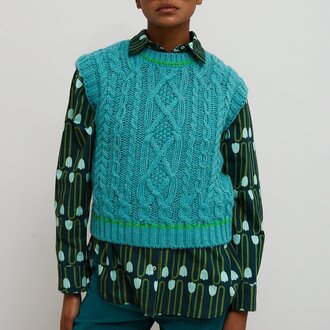 Dr Bloom Knit Vest Nest Turquesa