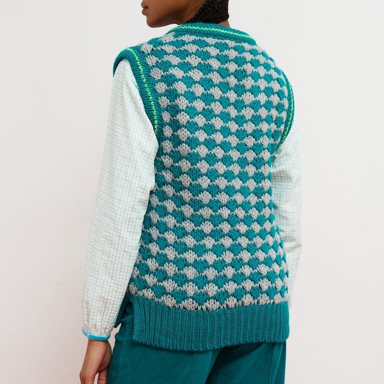 Dr Bloom Knit Vest Turquesa