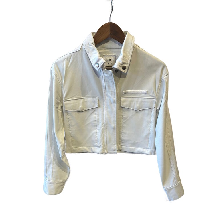 Jakett Toni Matte Leather Jacket White