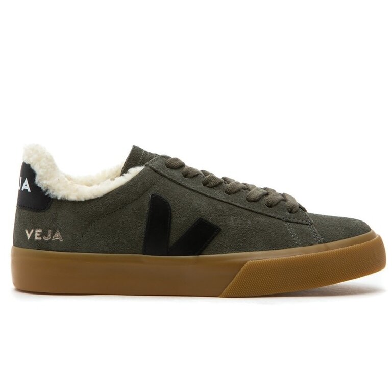 VEJA Campo Sneaker Army  Suede w/ Black Shearling