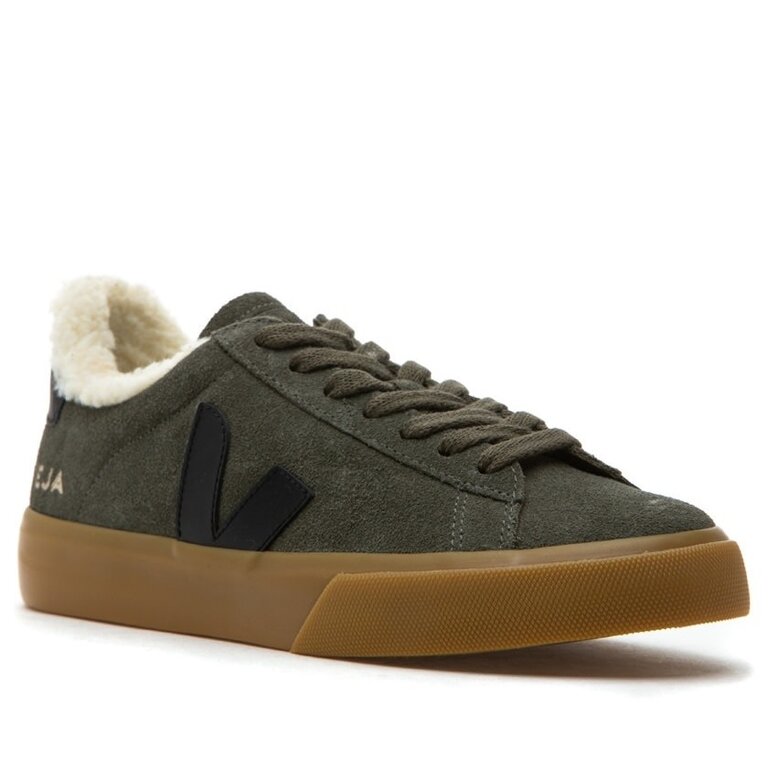 VEJA Campo Sneaker Army  Suede w/ Black Shearling