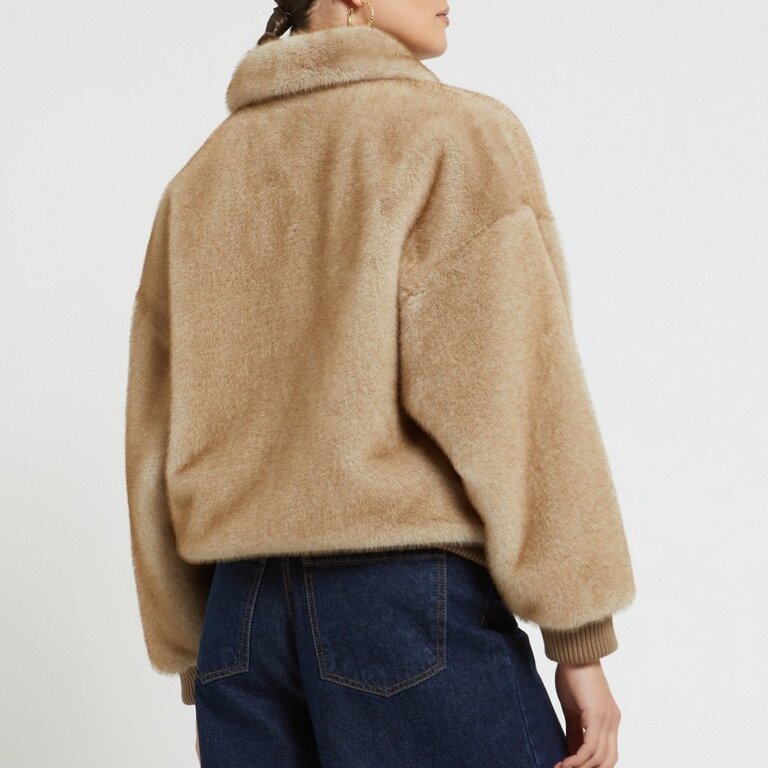 Ottodame Faux Fur Coat Taupe