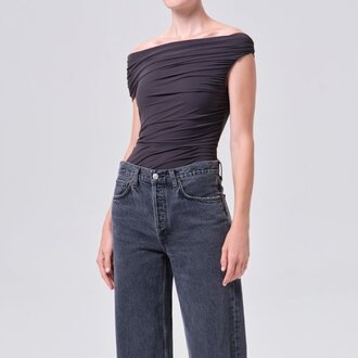 Agolde Sherilyn Bodysuit Carob