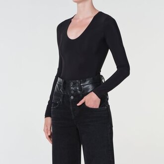 Agolde Clem Bodysuit Black