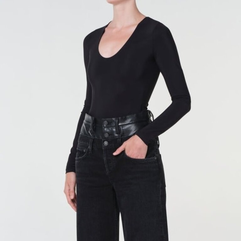 Agolde Clem Bodysuit Black