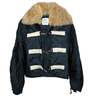 Sloppy Seconds Military Liner Navy, Cream Trim & Fur Buckle