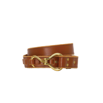 Estancia Clothing Light Leather Belt with Hook Closure