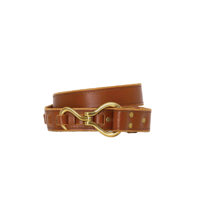 Estancia Clothing Light Leather Belt with Hook Closure