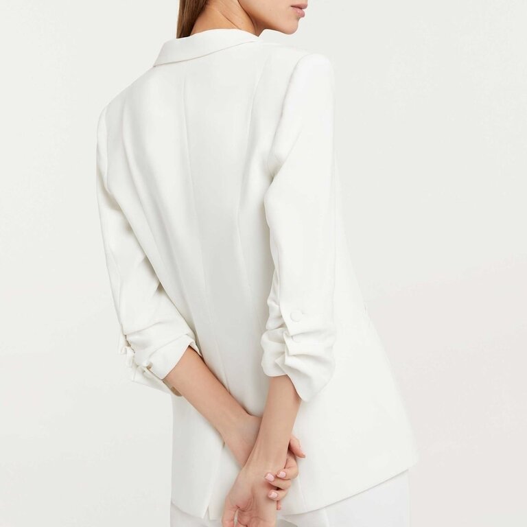Cinq a Sept White Denim Khloe Blazer