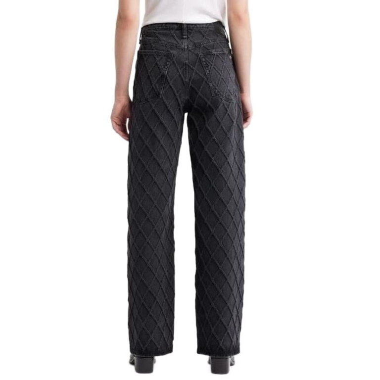 Rag & Bone The Logan Mid-Rise Quilted Washed Black