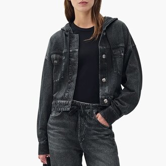 Rag & Bone Miramar  Trucker Jacket Washed Black