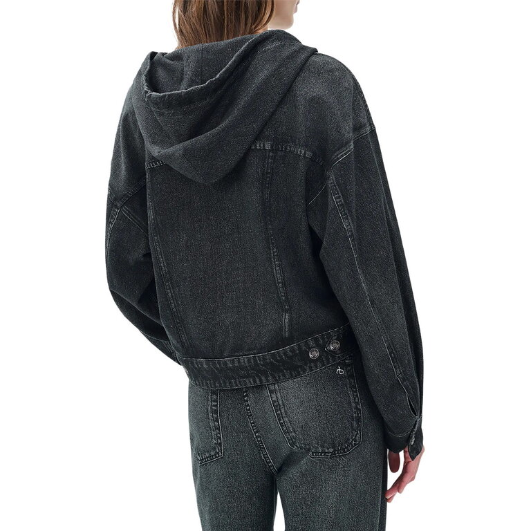 Rag & Bone Miramar  Trucker Jacket Washed Black