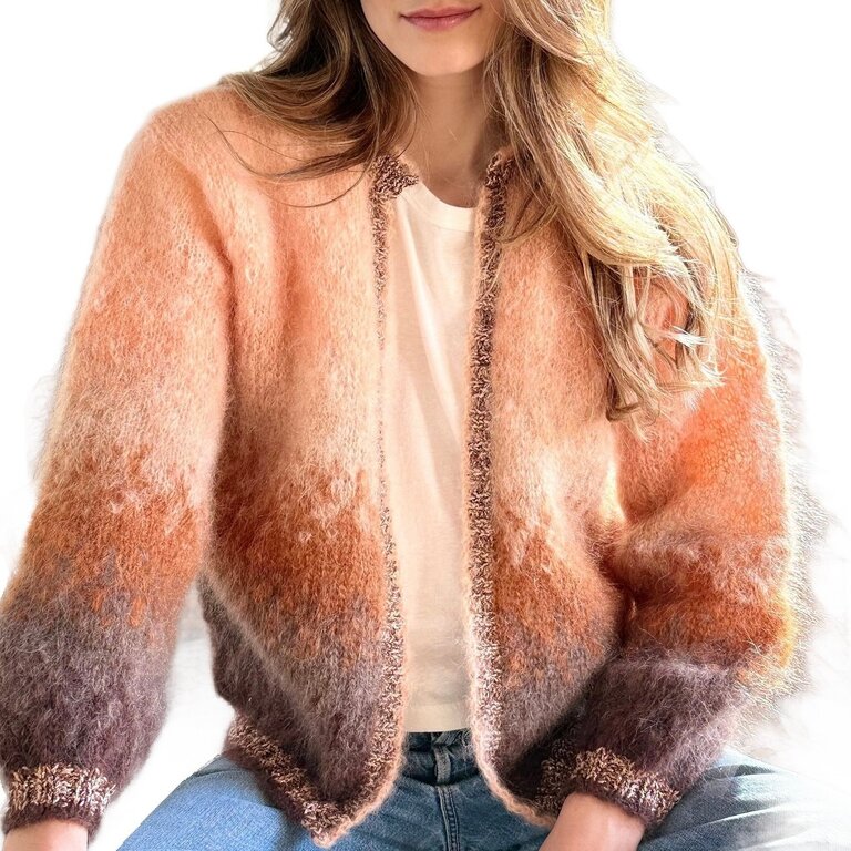 Rose Carmine Little Jacket Tie Dye Nude Chocolate OS