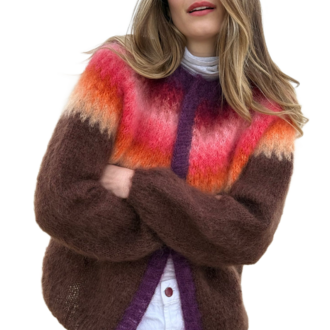 Rose Carmine Little Jacket Rainbow Brown & Warm OS