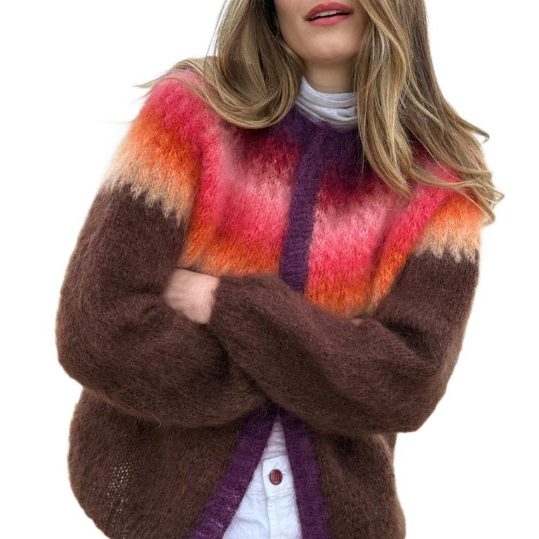 Rose Carmine Little Jacket Rainbow Brown & Warm OS