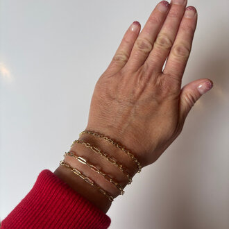 Society Jewelry Everyday Collection 18k GF Paperclip Bracelet