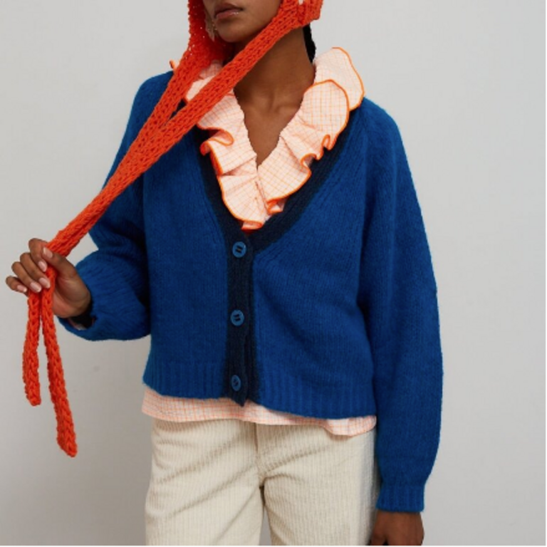 Dr Bloom Knit Cardigan Azul