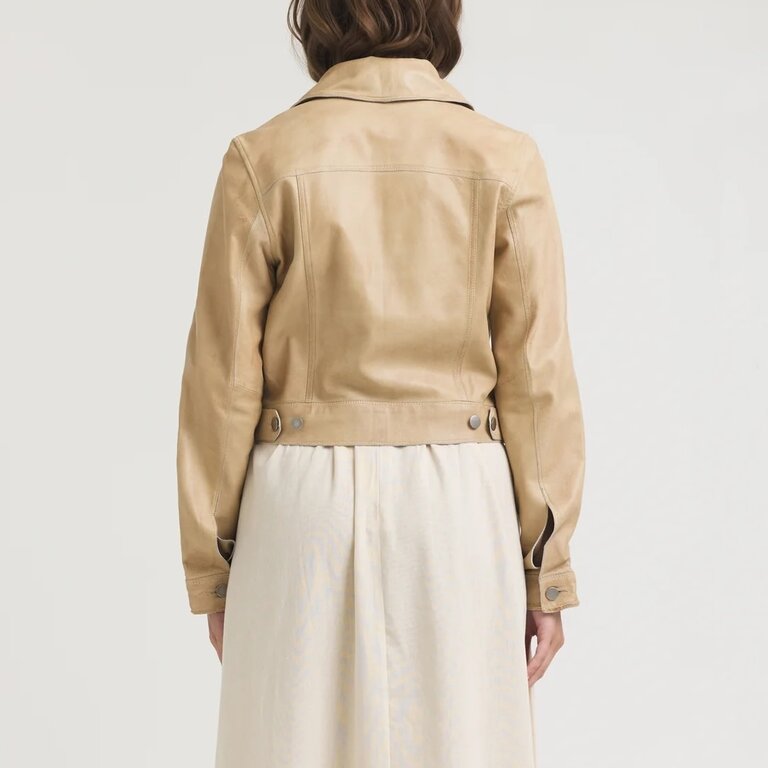 Jakett Hayden Patina Leather Jacket Sand