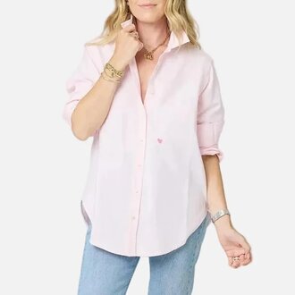 Kerri Rosenthal Mia Lightweight Oxford Shirt Pink