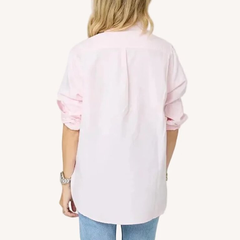 Kerri Rosenthal Mia Lightweight Oxford Shirt Pink