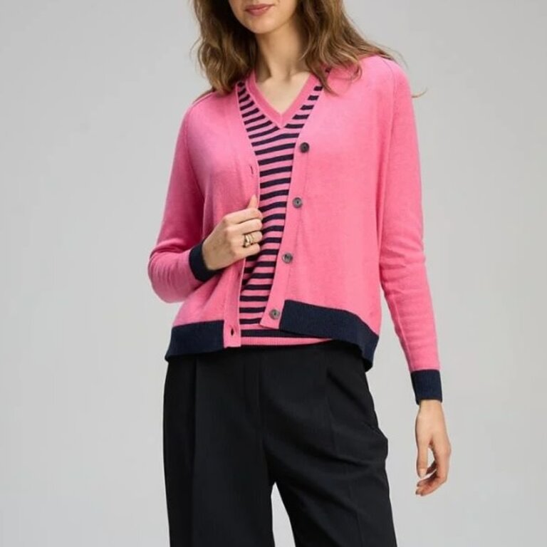Essential Vee Cardi Bubblegum