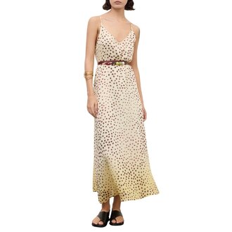 Ottodame Tank Slip Dress Yellow with Brown Spots