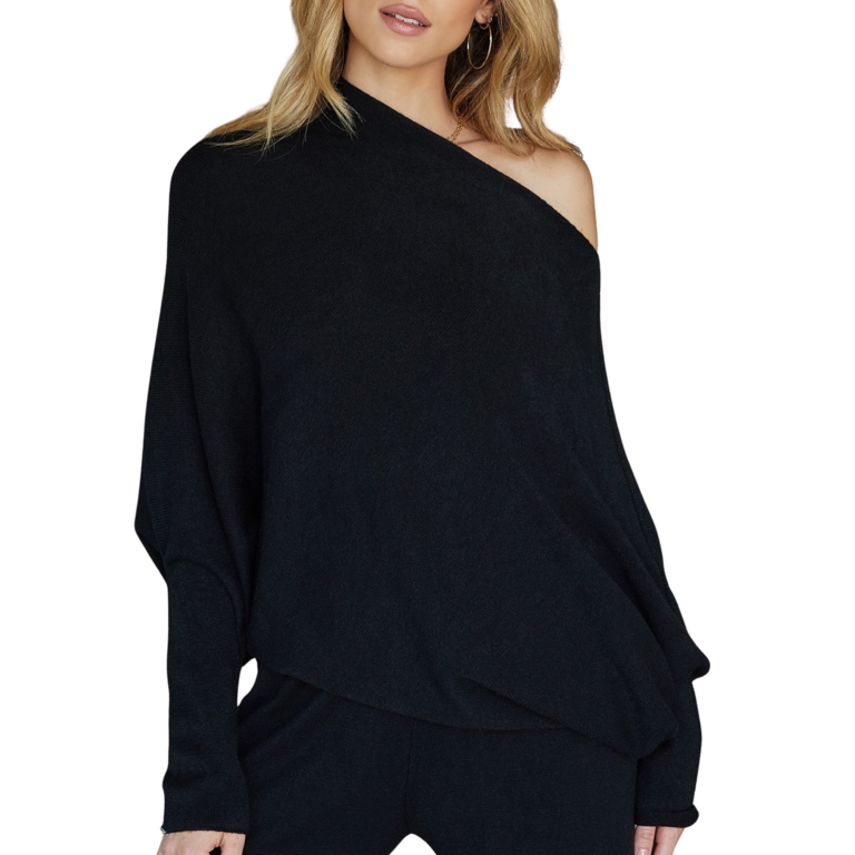 Milio Milano Asymmetrical Sweater Black
