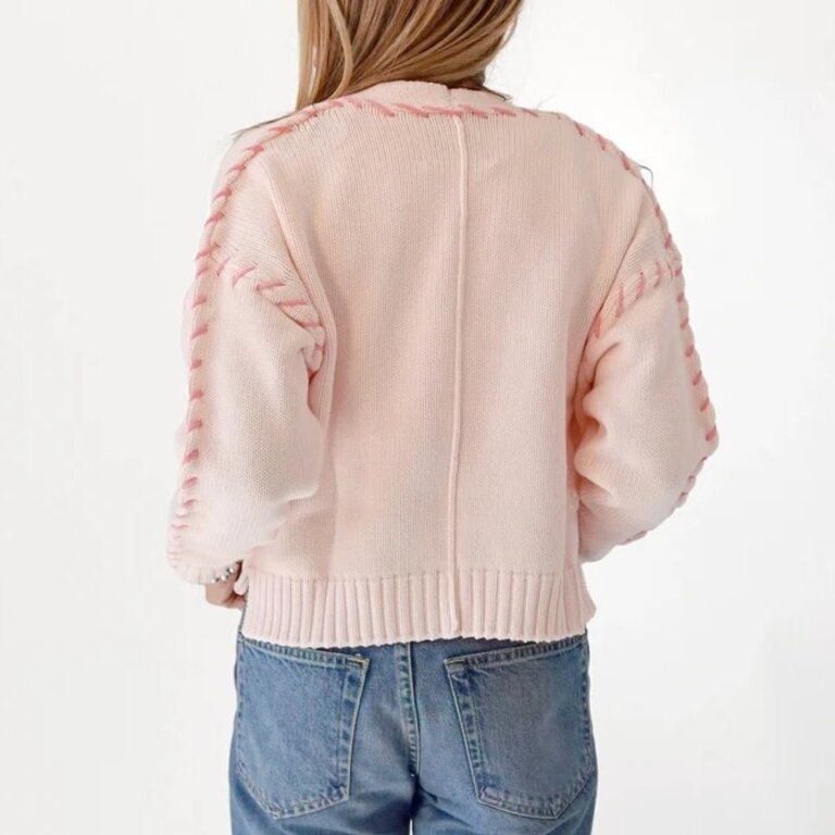 Kerri Rosenthal Sienna Cardigan Sugar Pink