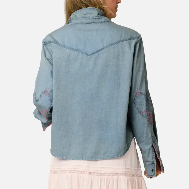 Kerri Rosenthal Western Pia Denim Shirt True Denim