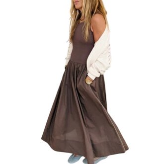 Kerri Rosenthal KR Tank Dress Carmel Earth