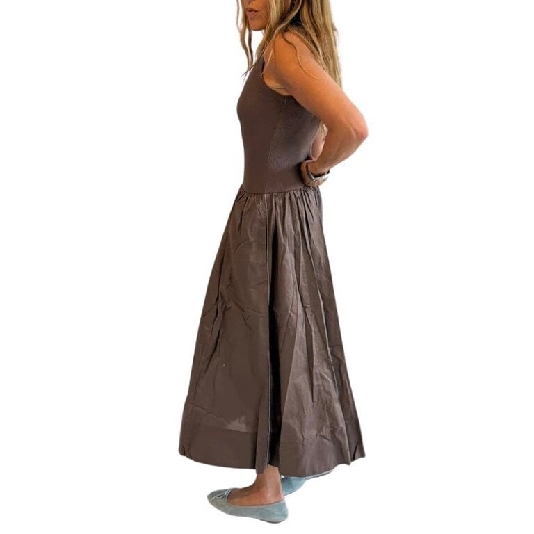 Kerri Rosenthal KR Tank Dress Carmel Earth