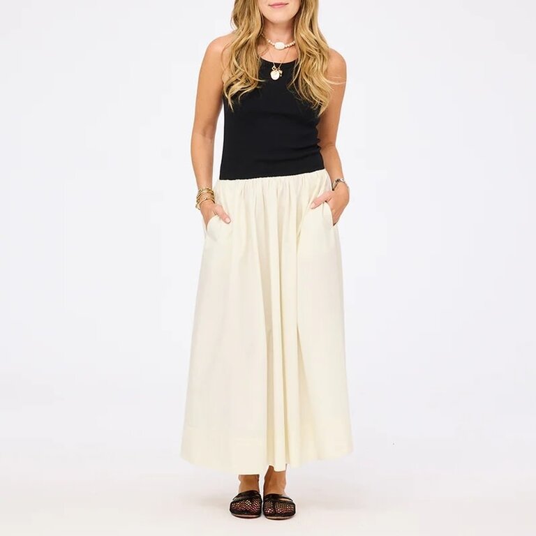 Kerri Rosenthal Two-Tone Tank Dress Black-Cloud