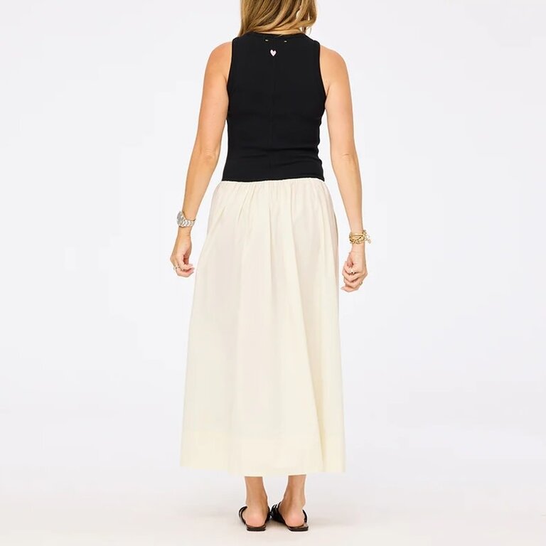 Kerri Rosenthal Two-Tone Tank Dress Black-Cloud