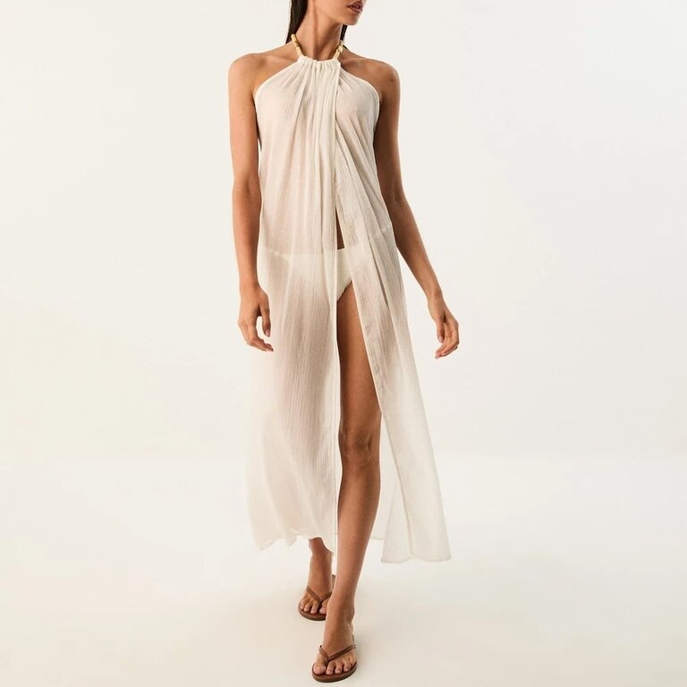 ViX Swimwear Cloe Long Cover Up Off White