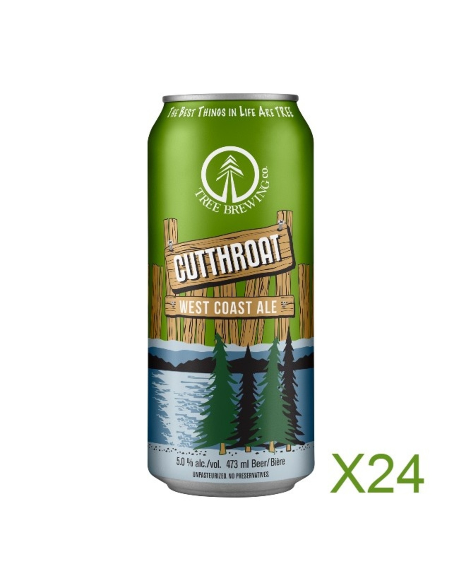Tree Brewing Co. Cutthroat Pale Ale 473ml 24 Flat