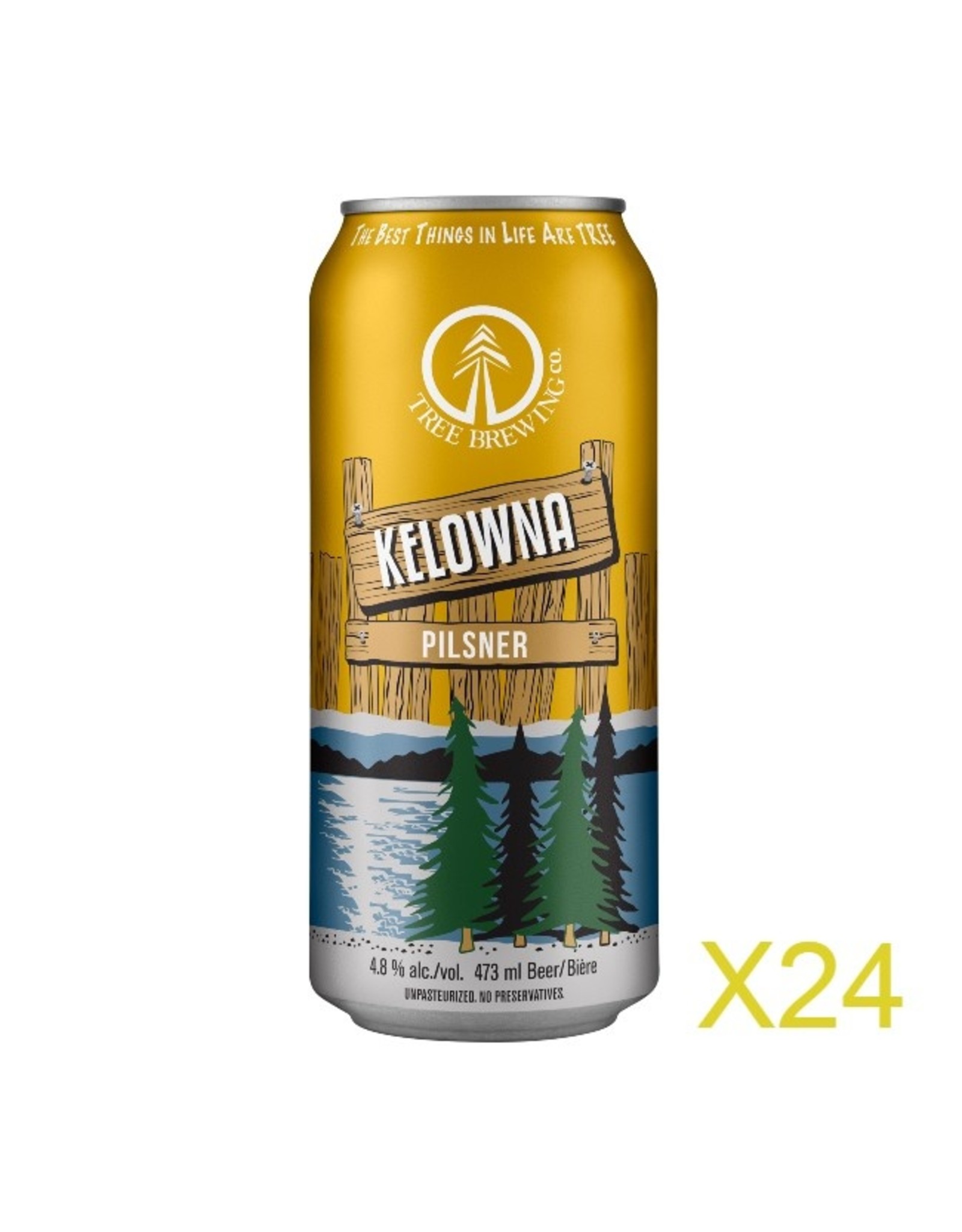 Tree Brewing Co. Kelowna Pilsner 473ml 24 Flat