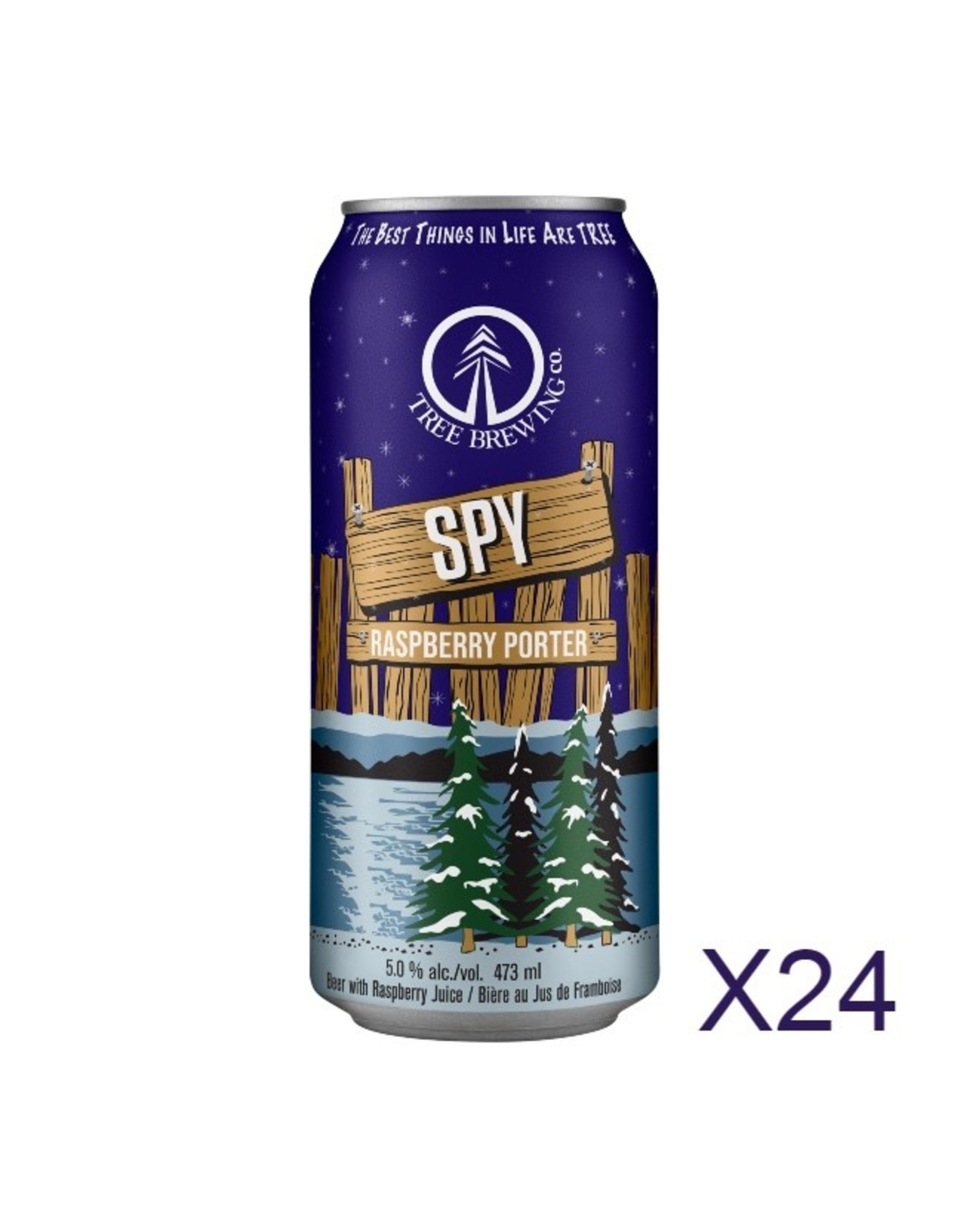 Tree Brewing Co. Spy Raspberry Porter 473ml 24 Flat
