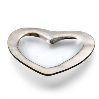 ANNIEGLASS Platinum Heart Bowl