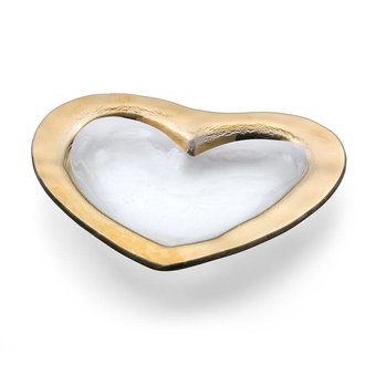 ANNIEGLASS Gold Heart Bowl